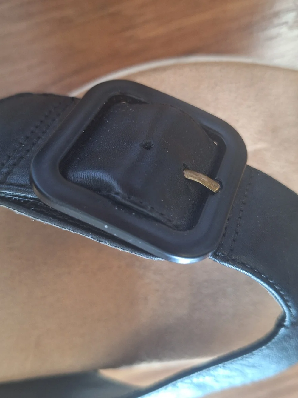Vionic Wide Thong Sandals Uptown Marin Orthotic Platform Leather Chunky 8W Women